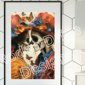 Dia De Los Muertos Stunning Day of the Dead Print 11x17 #DAY OF THE DEAD LOVERS